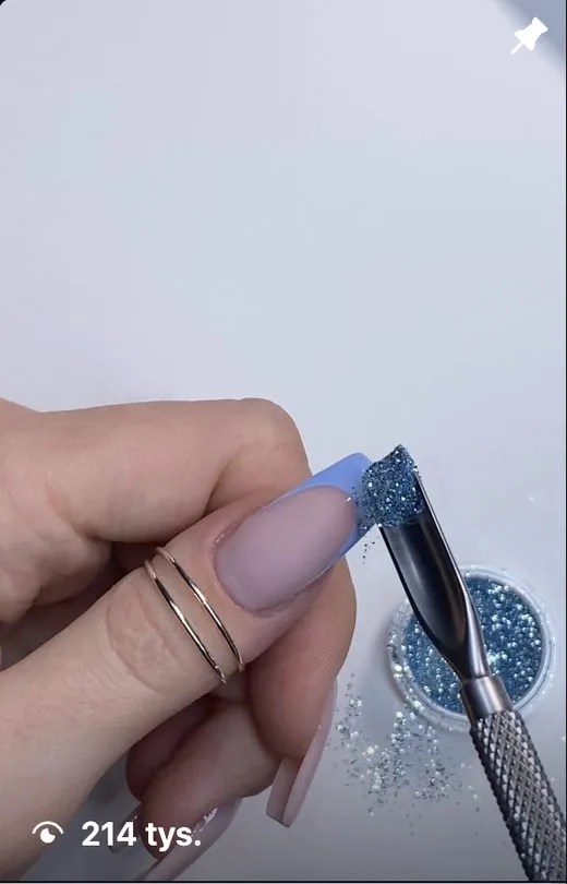 Zrzut ekranu z konta @paulinnneczka_nails: 214 tys. wyświetleń